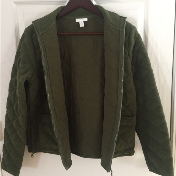 Charter Club Quilted Fleece Jacket-Medium - Picture 6 of 12